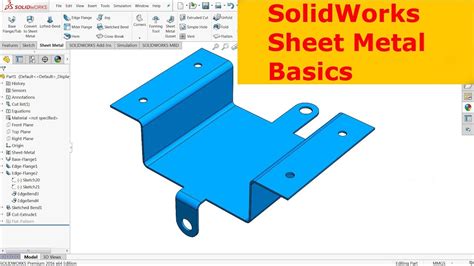 solid part to sheet metal solidworks|solidworks sheet metal basics.